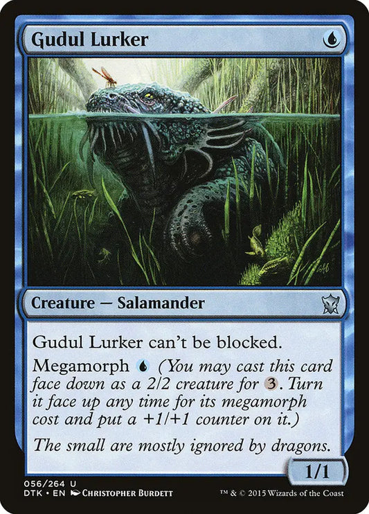 Blue Magic: The Gathering Gudul Lurker trading card from Dragons of Tarkir expansion