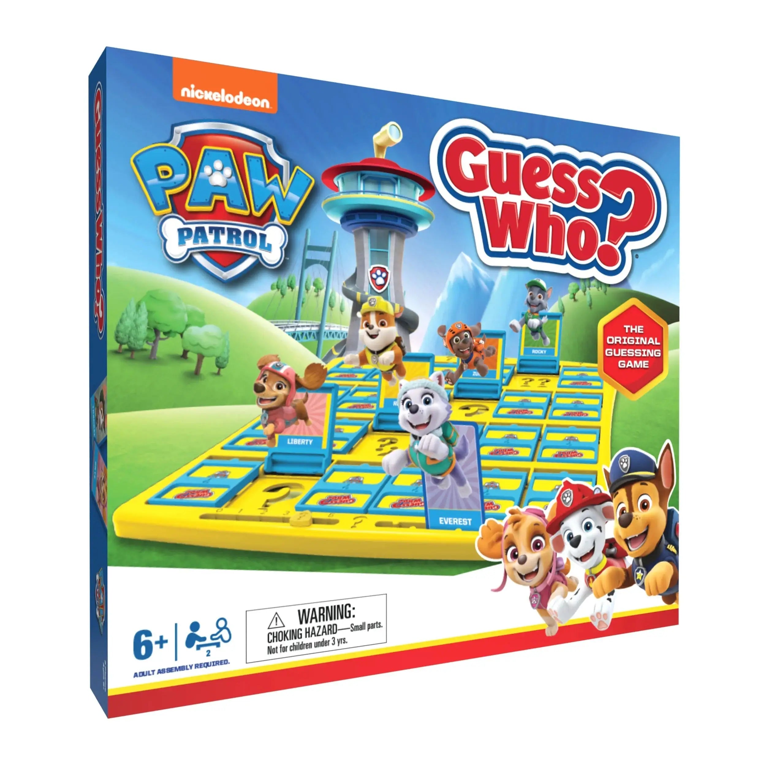 PAW Patrol themed Guess Who? board game box for family fun and entertainment