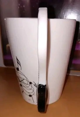 Guitar Handle Coffee Mug 8 oz Music Notes Ceramic Cup Musician Guitarist Gift - Other