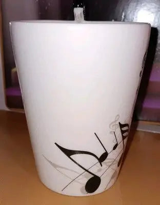 Guitar Handle Coffee Mug 8 oz Music Notes Ceramic Cup Musician Guitarist Gift - Other