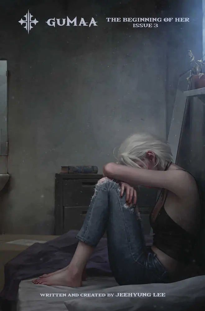Person in distress against a wall featured on Gumaa Beginning Of Her #3 trading cards