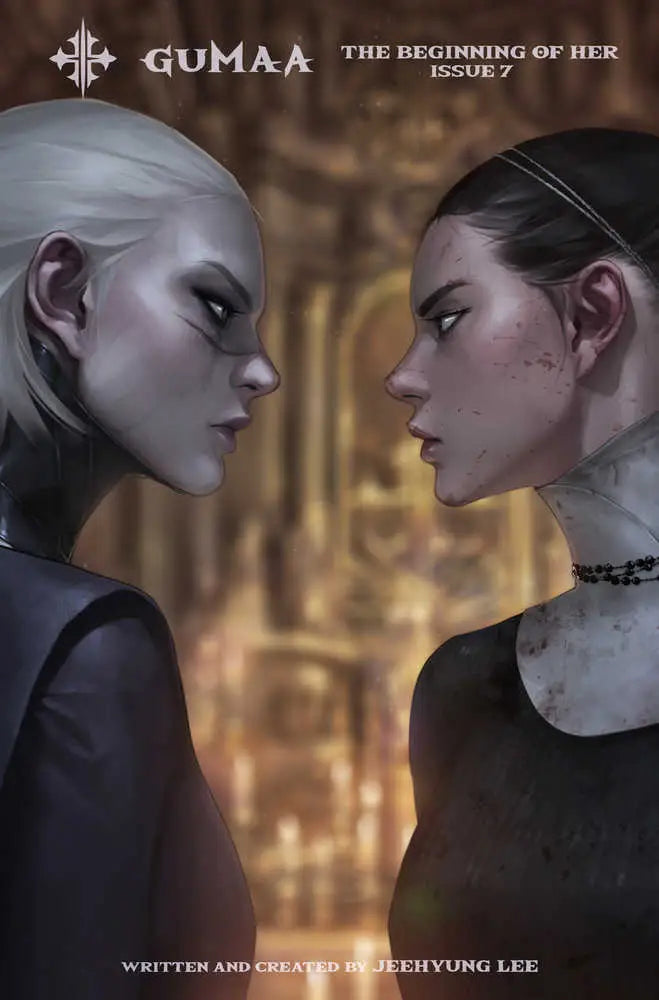 Comic book cover of Gumaa Beginning Of Her #7 featuring an intense confrontation scene