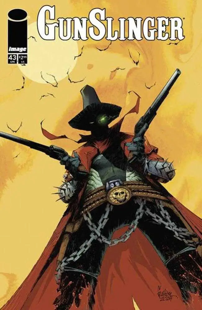 Gunslinger Spawn comic book cover by Jonathan Glapion featuring a small town scene