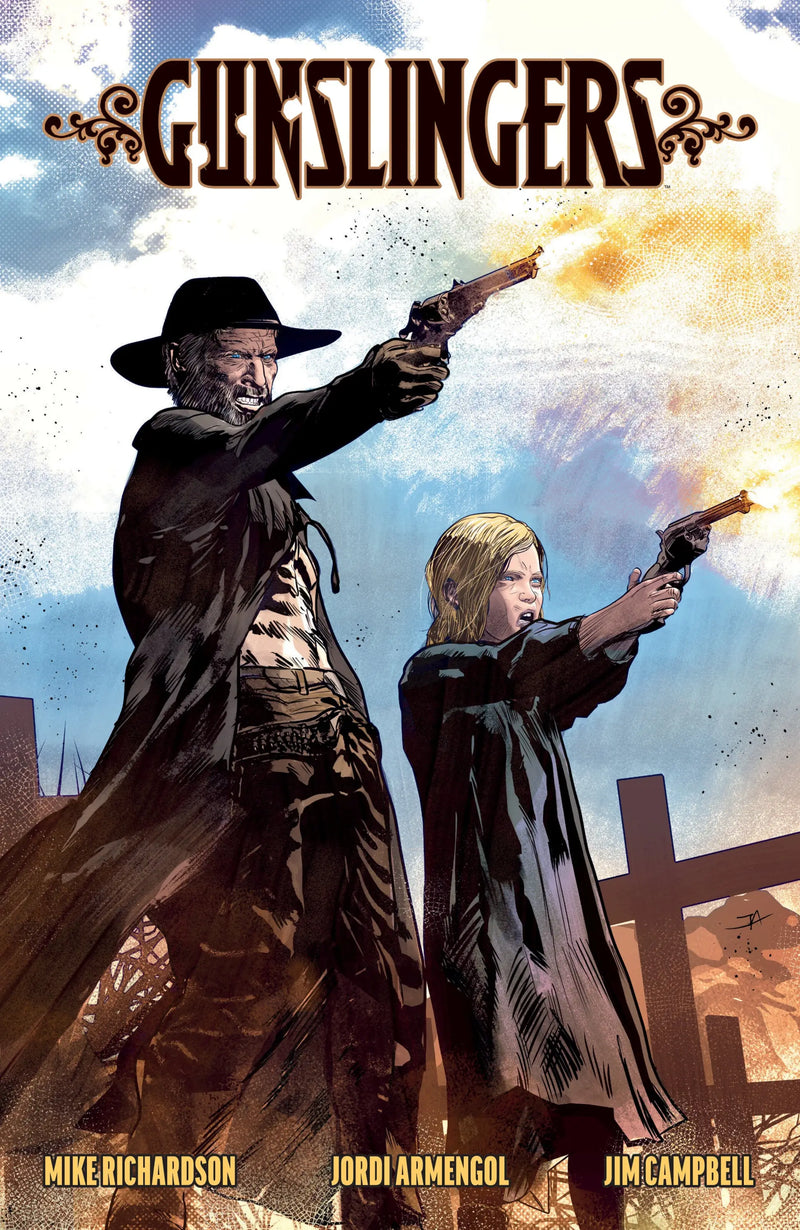 Comic book cover for Gunslingers TP featuring Ethan Fuller in a Western adventure scene