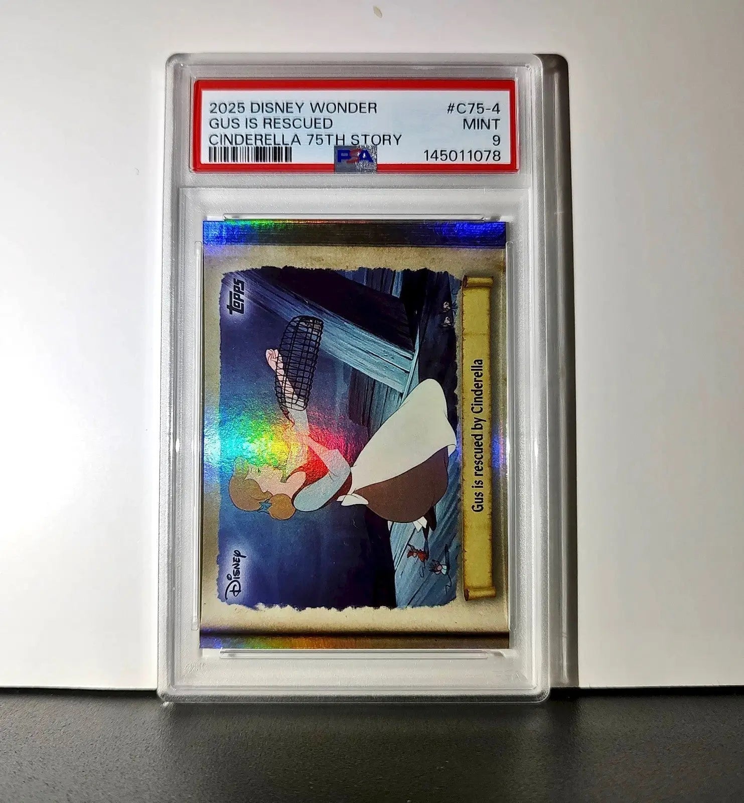 Gus is rescued by Cinderella 2025 Topps Disney #C75-4 Cinderella PSA 9 - Non-Sports Card Single