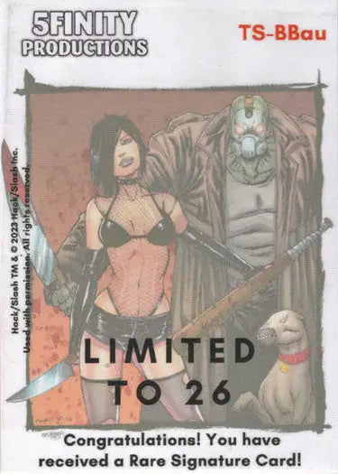 Tim Seeley Autograph Card TS-BBau /26 featuring anime-inspired art of a woman and monster