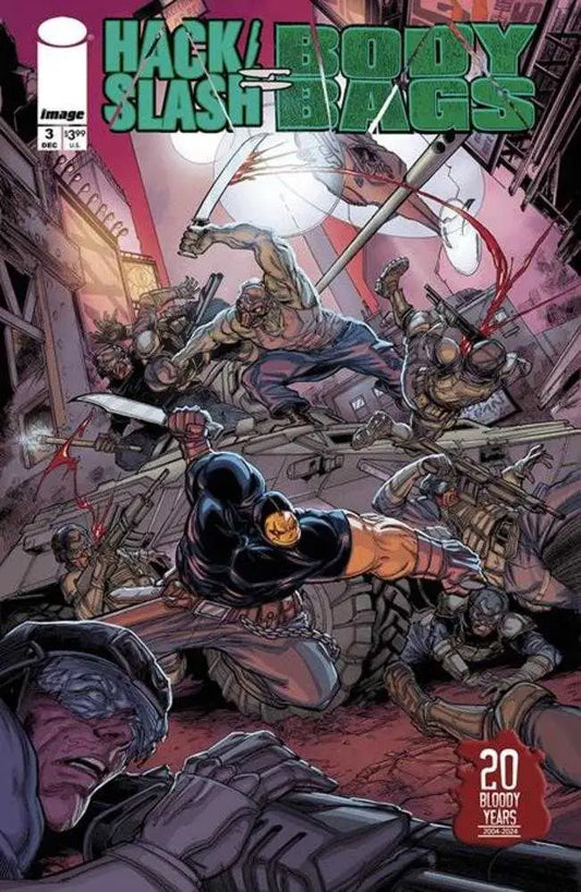 Comic book cover for Hack Slash Body Bags #3, Steve Kurth Variant, Mature