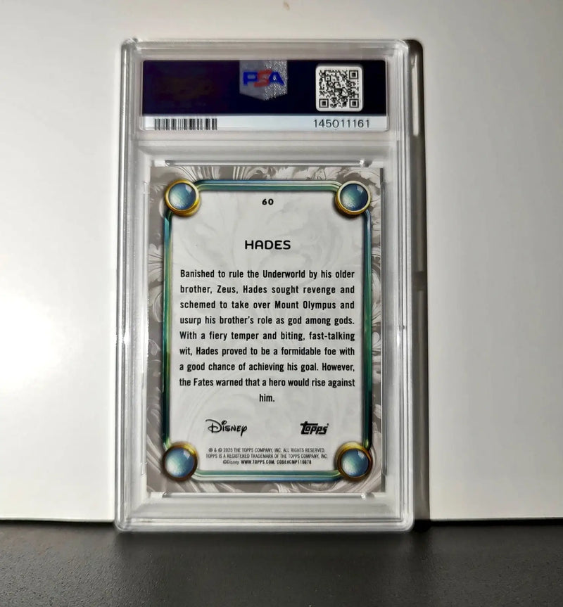 Hades 2025 Topps Disney Wonder #60 Winter Variant Card Hercules PSA 9 - Non-Sports Card Single