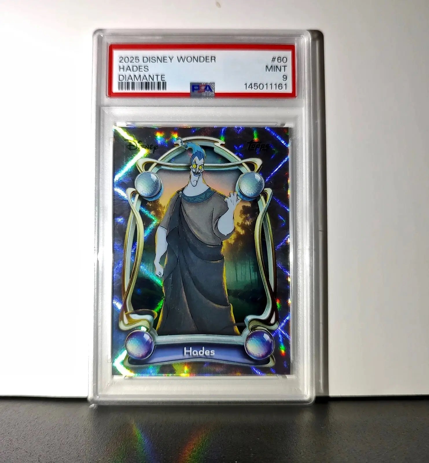 Hades 2025 Topps Disney Wonder #60 Winter Variant Card Hercules PSA 9 - Non-Sports Card Single