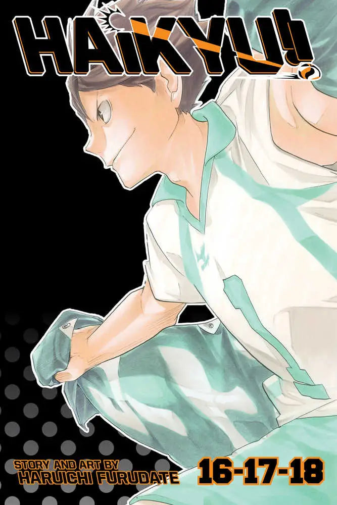 Manga volume featuring a male volleyball character from Haikyu 3-In-1 Edition Spring Tournament