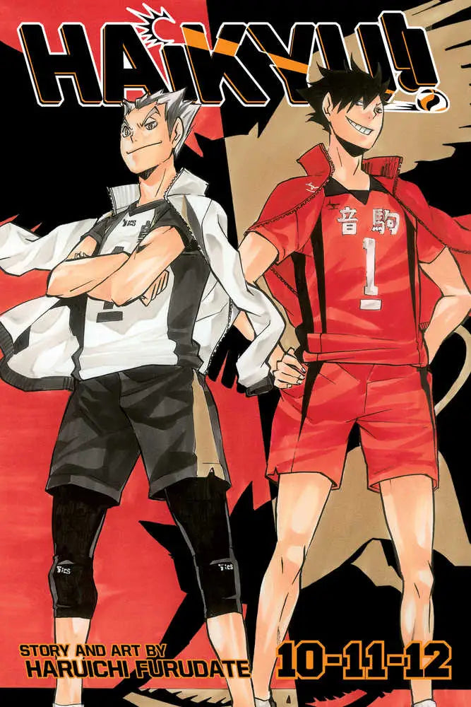 Manga edition volume cover featuring two male volleyball players for Haikyu 3-In-1 Edition Volume 04