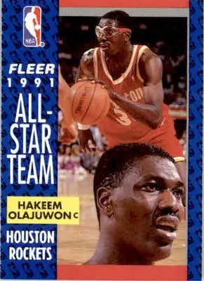 Hakeem Olajuwon - 1991-92 Fleer - #214 - Basketball - Basketball Card Single