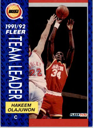 Hakeem Olajuwon - 1991-92 Fleer - #381 - Basketball - Basketball Card Single