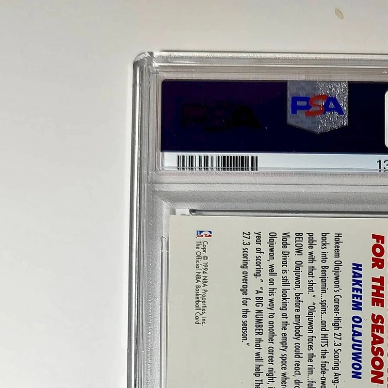 Hakeem Olajuwon 1994 NBA Hoops Big Numbers #BN3 Rainbow PSA 7 NM