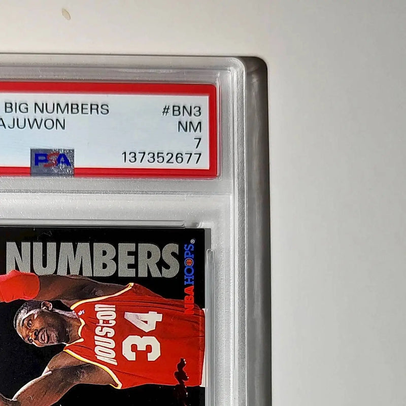 Hakeem Olajuwon 1994 NBA Hoops Big Numbers #BN3 Rainbow PSA 7 NM
