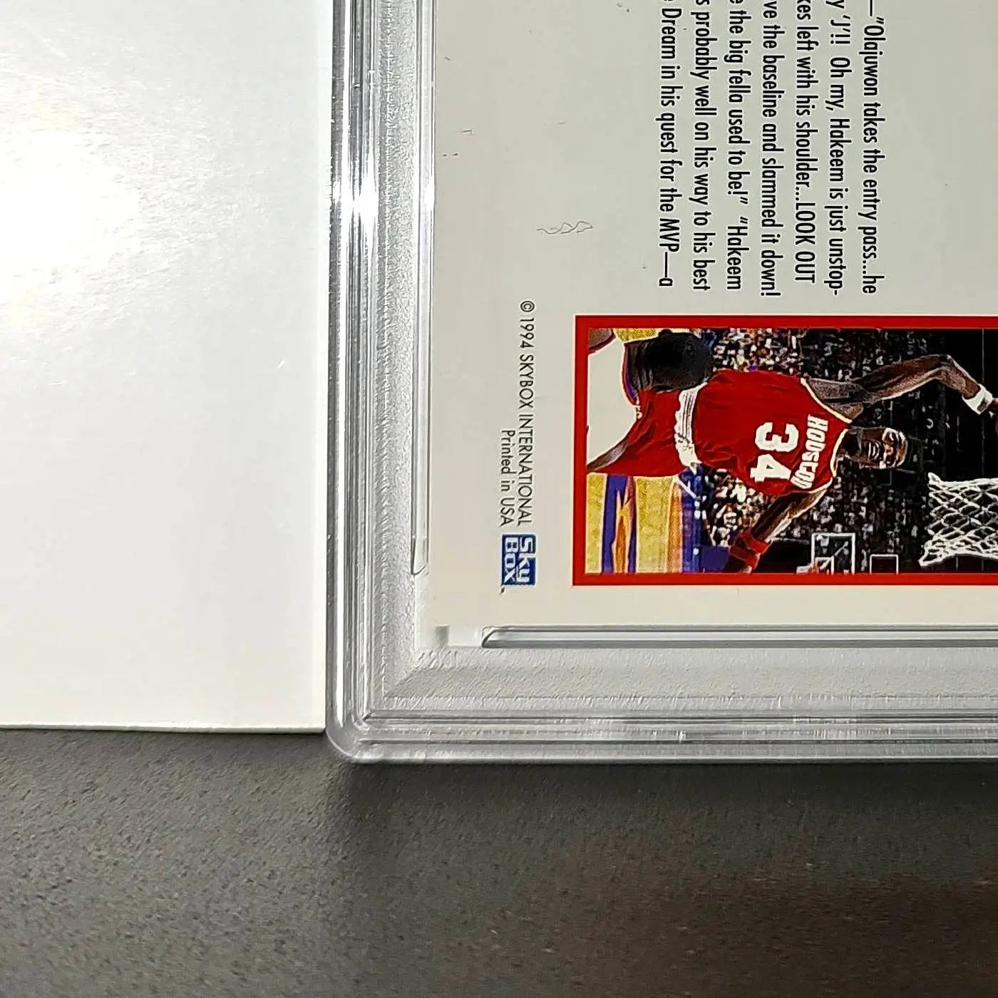 Hakeem Olajuwon 1994 NBA Hoops Big Numbers #BN3 Rainbow PSA 7 NM