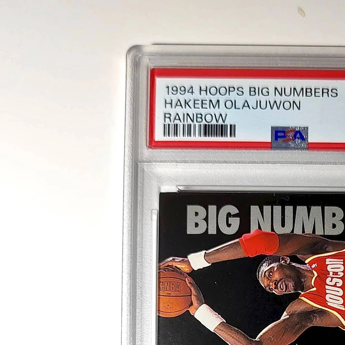 Hakeem Olajuwon 1994 NBA Hoops Big Numbers #BN3 Rainbow PSA 7 NM