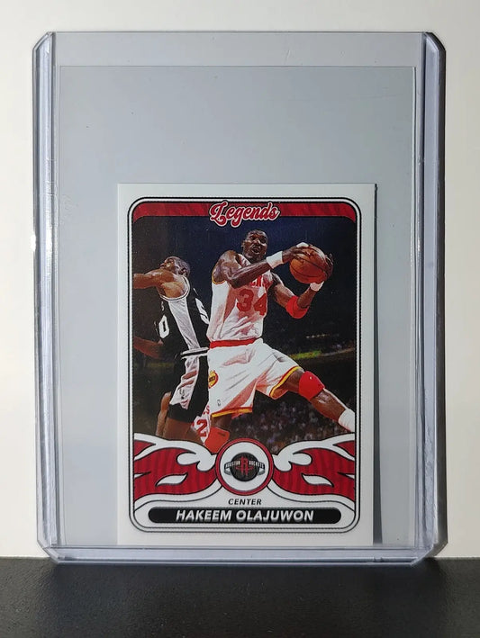 Hakeem Olajuwon Legends 2024-25 Panini NBA #494 Sticker Card Houston Rockets - Basketball Card Single