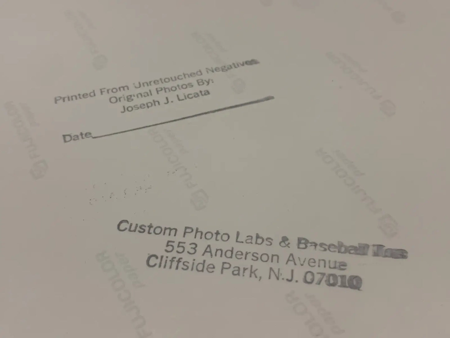 White document with printed text from Hall of Fame 1989 Induction sports memorabilia featuring Johnny Bench