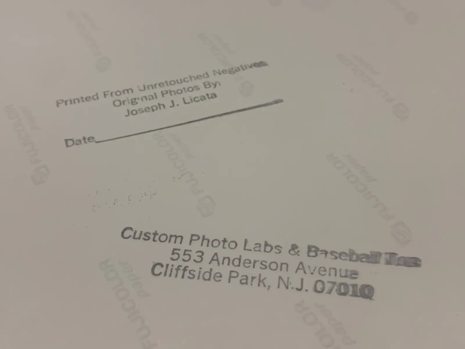 White document with printed text from Hall of Fame 1989 Induction sports memorabilia featuring Johnny Bench