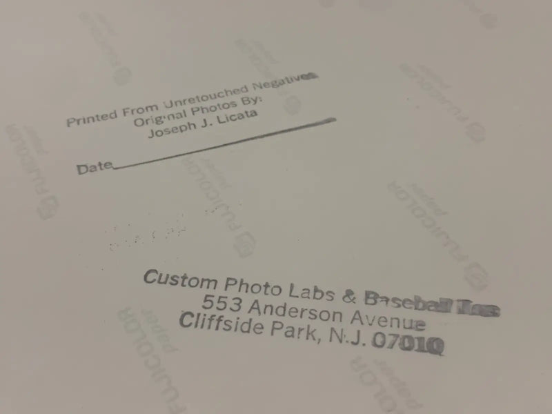 White document with printed text from Hall of Fame 1989 Induction sports memorabilia featuring Johnny Bench