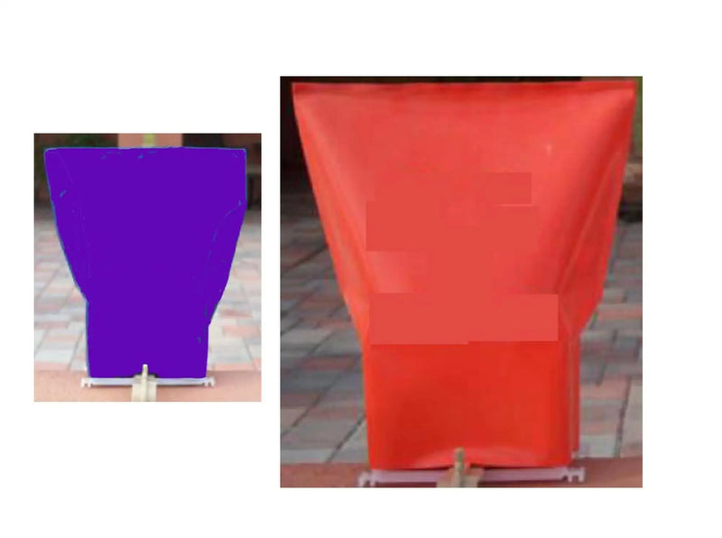 Portable collapsible fabric funnels in purple and red for Halloween Electric Luminary Sets with free ship