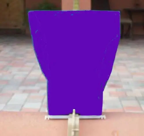 Purple tapered trash receptacle for Halloween Electric Luminary SETS with orange pumpkin and white ghost, free ship