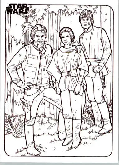 Han Leia Luke - 2025 Topps Chrome Star Wars - #CP-3 - By the Number - Star Wars Card Single