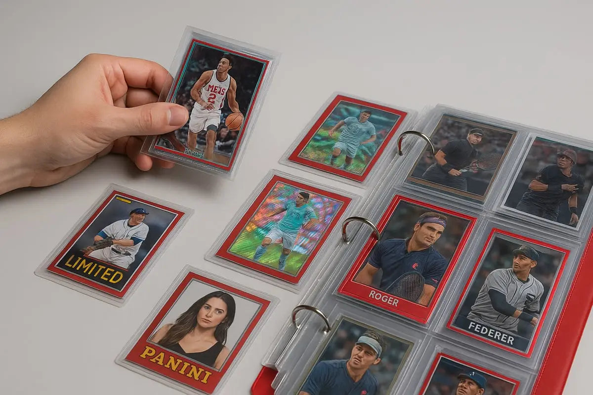 Hand holding Panini card trading basketball player in white jersey number 2