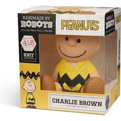 Handmade by Robots Collectible Vinyl Figure: Knit Series - 418 Peanuts Charlie Brown - Collectibles