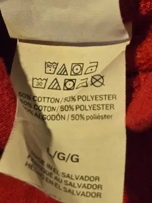 Hanes Hoodie Mens L EcoSmart Red Pullover Hooded Sweatshirt Kangaroo Pocket - Apparel