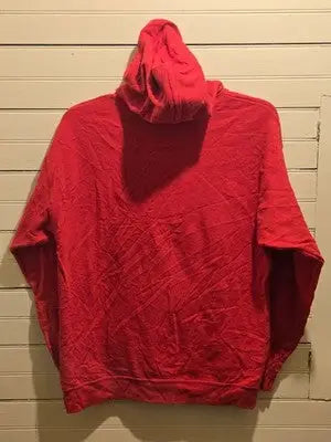 Hanes Hoodie Mens L EcoSmart Red Pullover Hooded Sweatshirt Kangaroo Pocket - Apparel