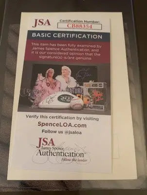 JSA authentication card for Hank Majeski Cleveland Indians auto-signed 3x5 postcard