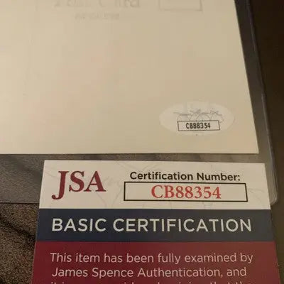 JSA certification card for Hank Majeski Cleveland Indians signed 3x5 postcard