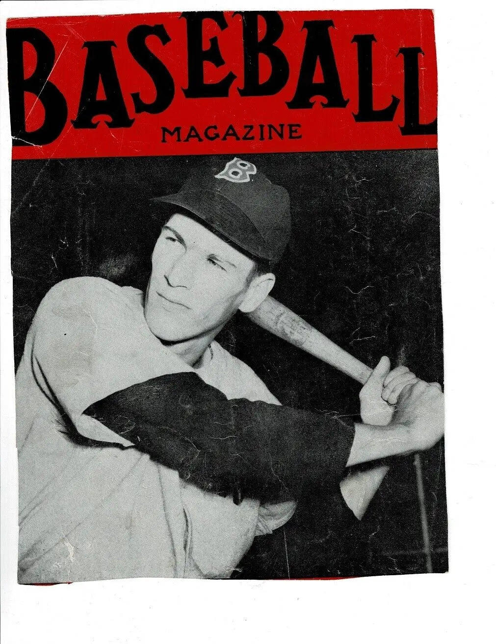 Hank Sauer Cubs Signed Page Inside Cover February 1959 Baseball Magazine Vintage Art