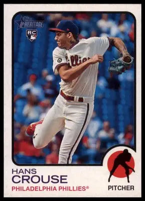 Hans Crouse Rookie 2022 Topps Heritage #377 Philadelphia Phillies - Baseball Card Single