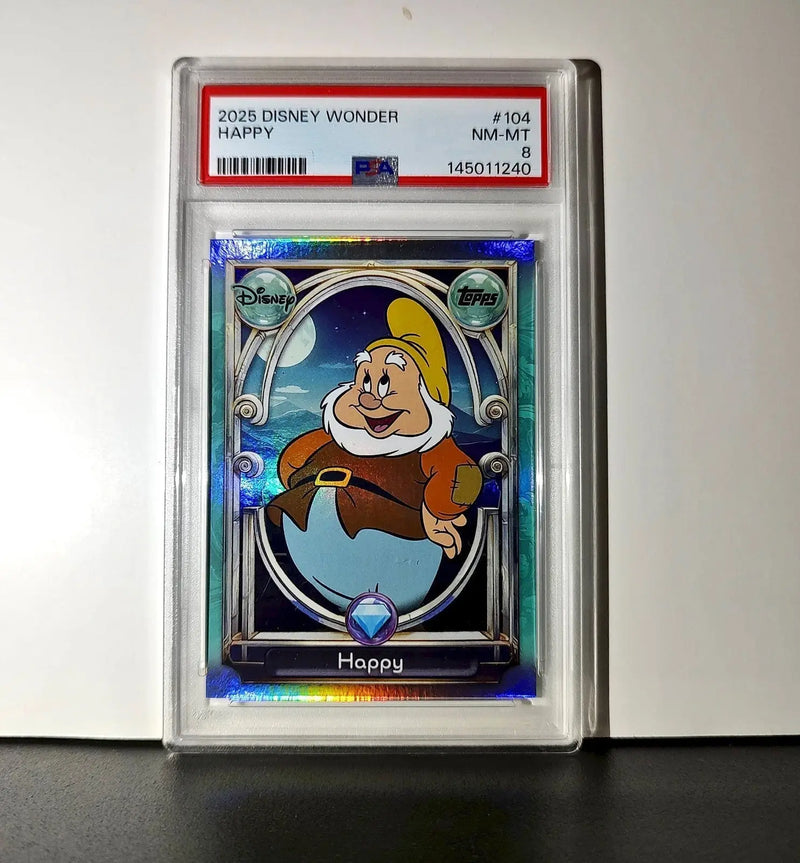Happy 2025 Topps Disney #104 Diamond Card Snow White and the Seven Dwarfs PSA 8 - Non-Sports Card Single
