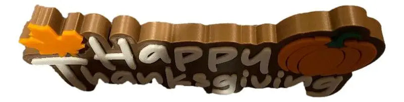 Happy Thanksgiving” Sign – Handcrafted Fall Decor with Pumpkin & Maple Leaf - Other