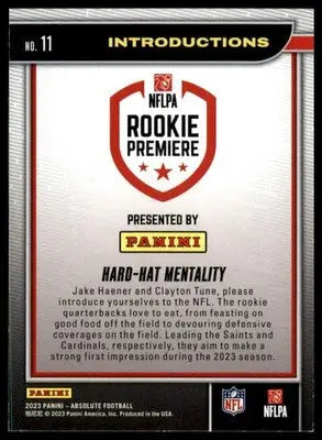 Hard-hat Mentality 2023 Panini Absolute Introductions #11 - Basketball Card Single