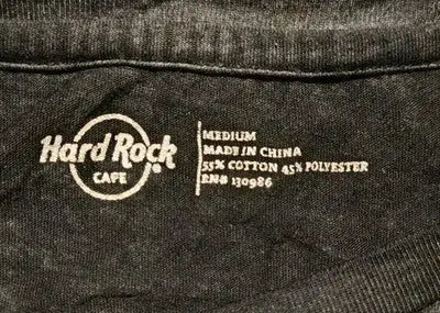 Hard Rock Cafe T-Shirt Mens M Pigeon Forge Black Short Sleeve Logo Tee Washed - Apparel