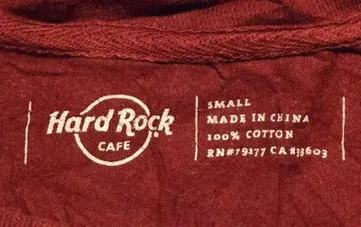 Hard Rock Cafe T-Shirt Mens S Chicago 100% Cotton Maroon Graphic Tee Distressed - Apparel
