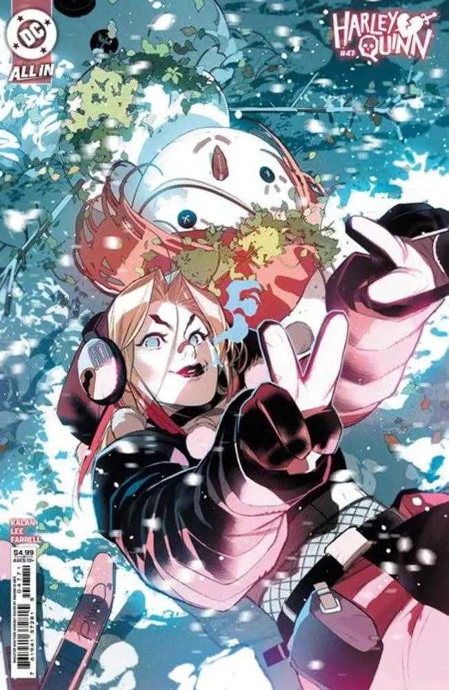 Dynamic Harley Quinn comic cover artwork for trading cards collection