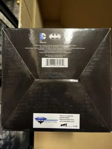 Black Batman collectible box from Harley Quinn Mad Love Statue by Diamond Select Toys