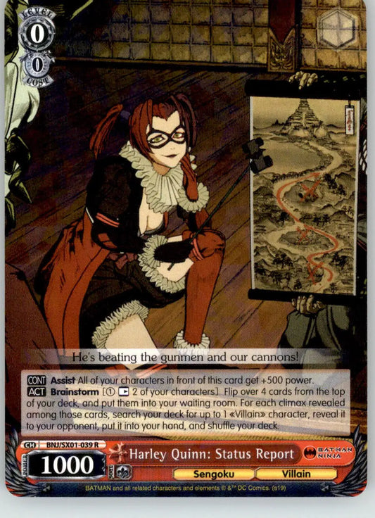 Harley Quinn: Status Report - Batman Ninja - BNJ/SX01-039 R - NM Weiss Schwarz - Weiss Schwarz Card Single