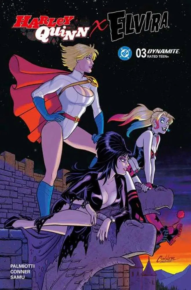 Harley Quinn X Elvira #3 Cover G 1 in 10 Amanda Conner Night Original Variant - Comic Book