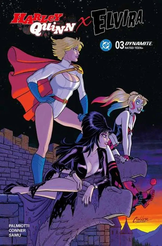 Harley Quinn X Elvira #3 Cover G 1 in 10 Amanda Conner Night Original Variant - Comic Book