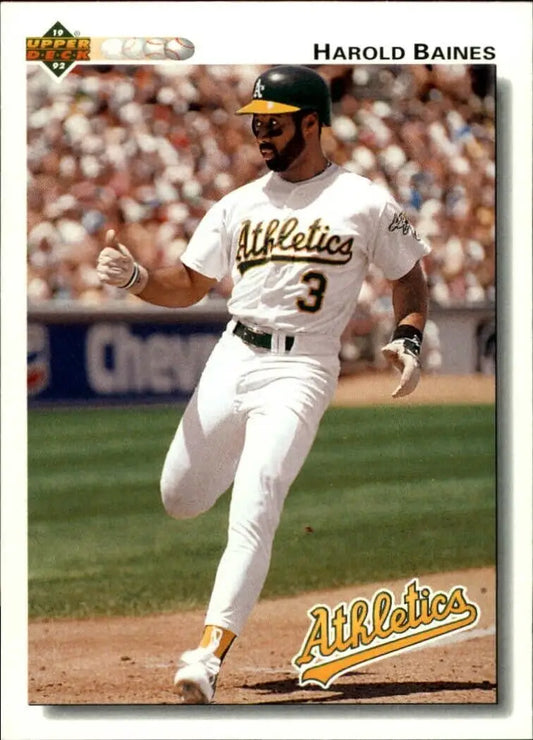Harold Baines 1992 Upper Deck MLB #158 Baseball Card Oakland Athletics - Baseball Card Single