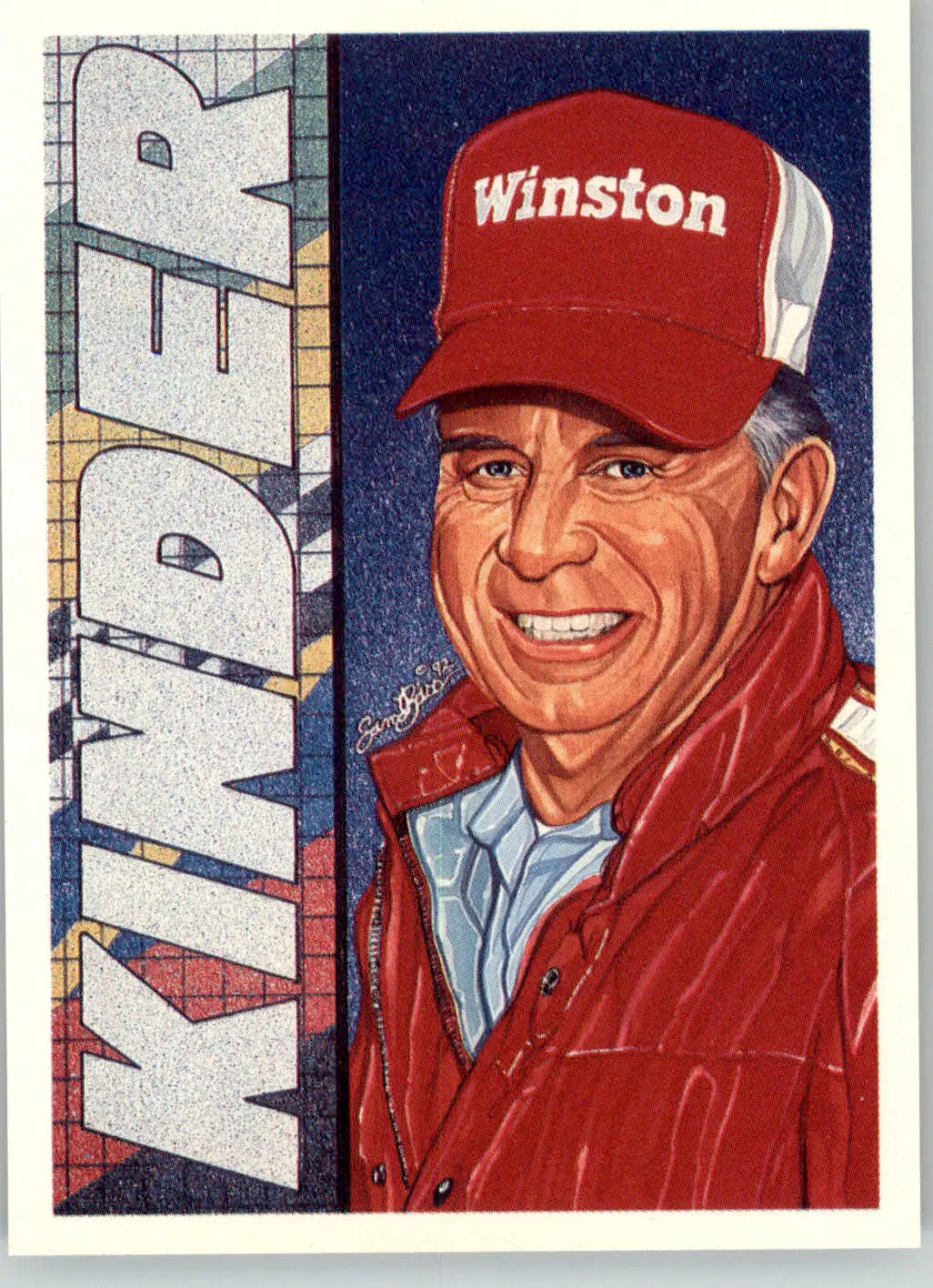 Harold Kinder - 1992 Maxx (Red) - #5 - Sam Bass Racing - Racing Card Single