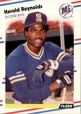 Harold Reynolds - 1988 Fleer - #388 - Baseball - Baseball Card Single
