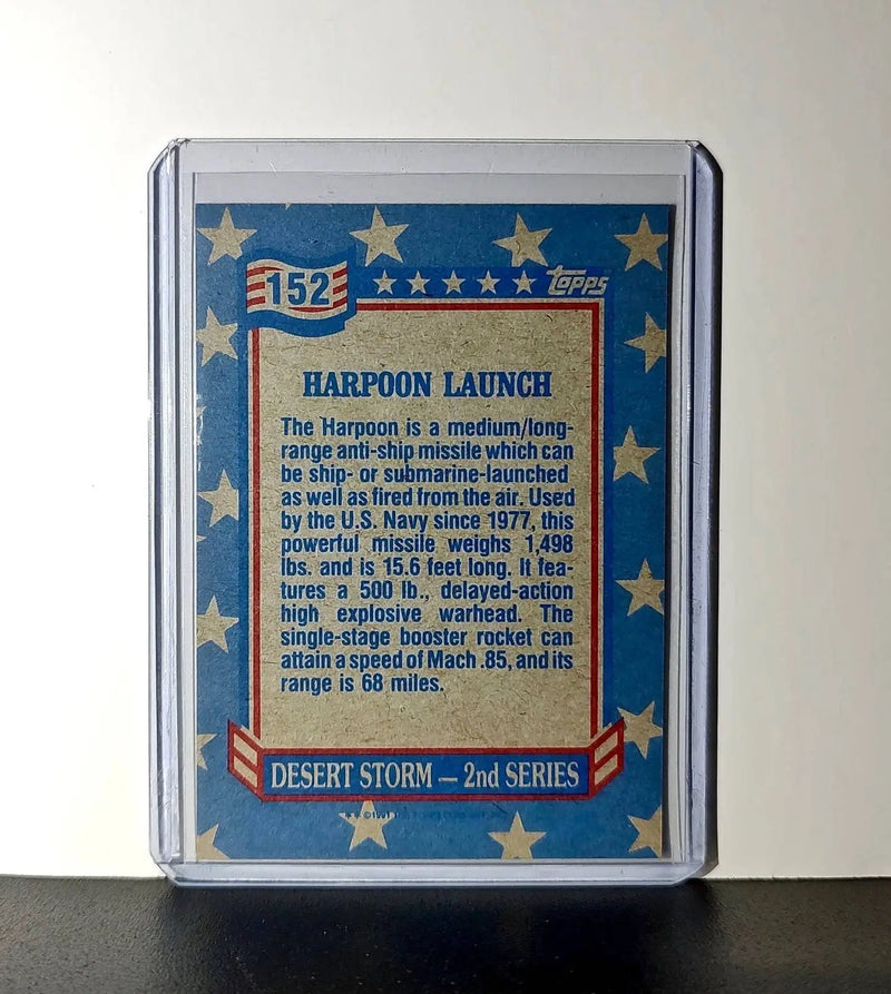 Harpoon Launch 1991 Topps Desert Storm #152 Card